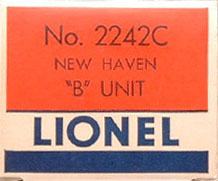 No. 2242C Dummy B Unit Box