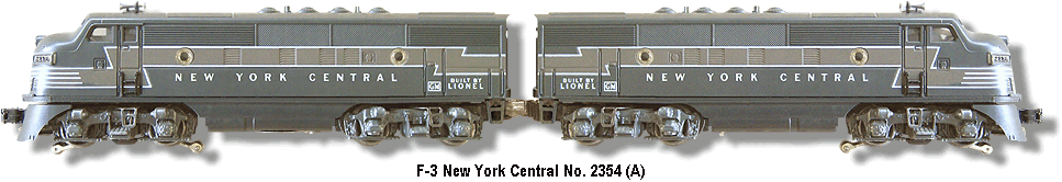 Lionel 2354-1x New York Central Diesel Shell 