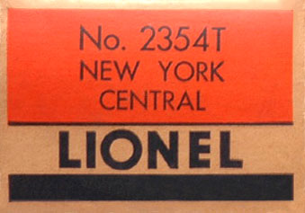 No. 2354T Dummy Engine Box End