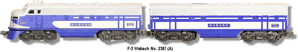 Lionel F3 Die-Cast B-Unit Frame w/ Steps Painted Wabash 2367 Blue NOFS EX! 