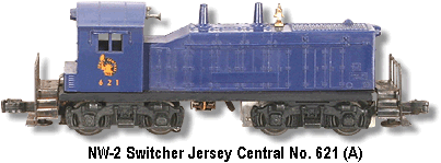 Lionel Trains Jersey Central NW-2 Diesel Switcher No. 621 Variation A