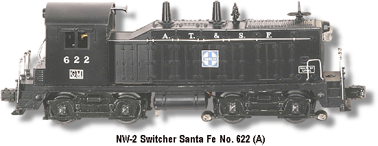 Lionel Trains Santa Fe NW-2 Diesel Switcher No.622 Variation A