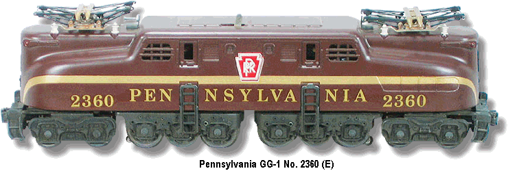 Lionel Trains Pennsylvania GG-1 Electric No. 2360 Variation E