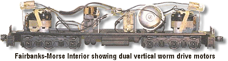 Fairbanks-Morse interior showing dual vertical worm drive motors