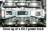 Close-up of a power truck of the GG-1