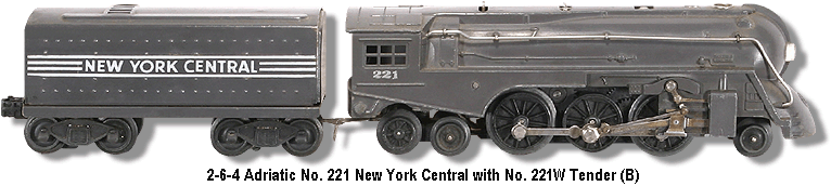 Lionel Trains Locomotive No. 221 B Variation