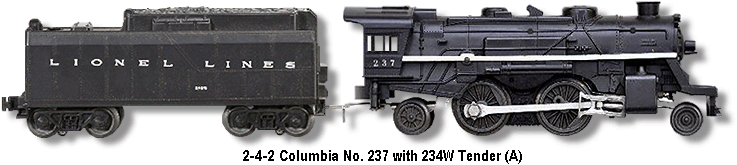 Lionel Trains Locomotive No. 237 Variation A