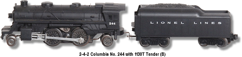 Lionel Trains Locomotive No. 244 Variation B