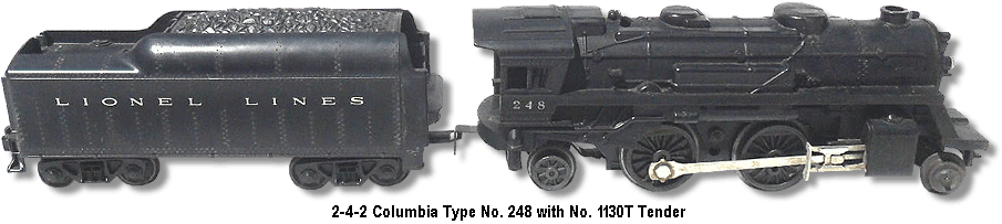 Columbia Type 2-4-2 Locomotive No. 248