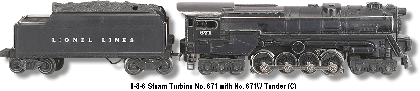 Lionel Trains Locomotive No. 671 Variation C