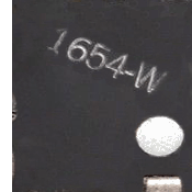 Bottom view showing rubber-stamped number