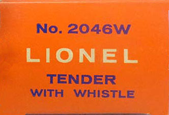 No. 2046W Tender Picture Box End