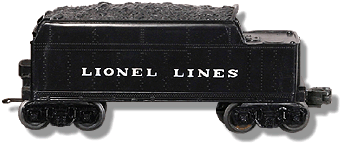 Lionel 385T-12RX Nickel & Black The Lionel Railway Lines Tender Nameplate 