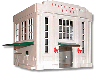 Plasticville Radio Station Front Doors Piece O-S Scale