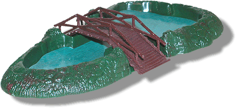 Plasticville Pond Bridge O-S Scale