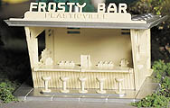 Plasticville Frosty Bar Salmon Right Side Piece O-S Scale 