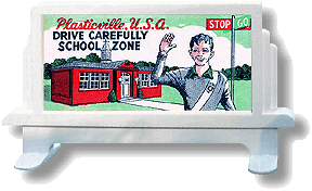 White Billboard with School Zone Insert