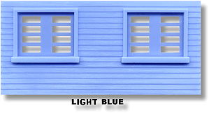 Plasticville Ranch House Light Blue Garage Door  O-S Scale 