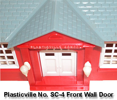 Plasticville School House White Doors Piece O-S Scale 